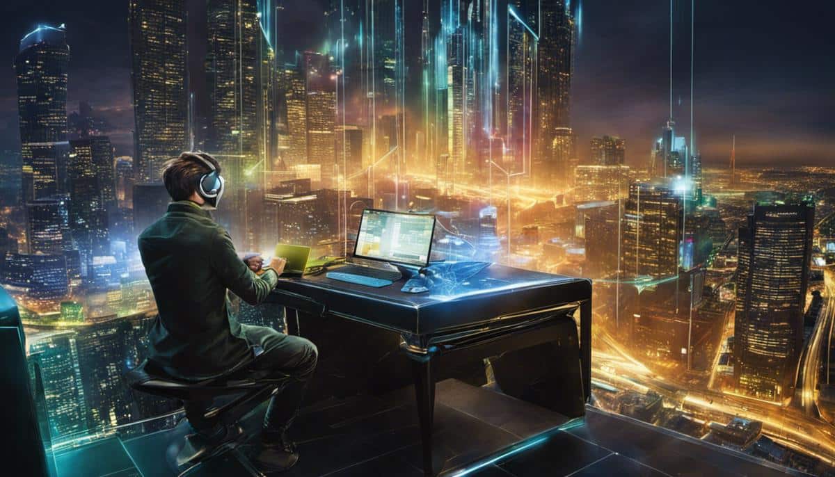 Image depicting coding and programming, illustrating their role in creating ingress into alternative realities